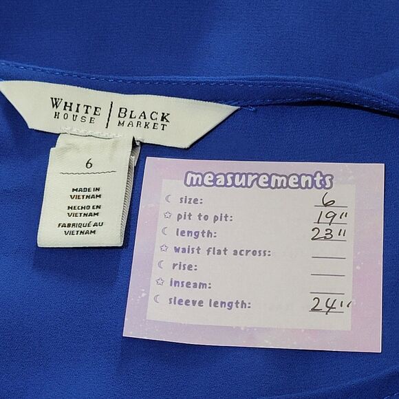 WHBM Royal Blue Top Sz 6 - Picture 8 of 8